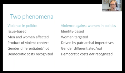 Slide from presentation by Researcher Mona Lena Krook