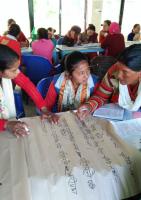 Women doing group work in Bhutan